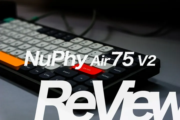 NuPhy Air75 V2 レビュー。尊師スタイルもできるゴム足付き。